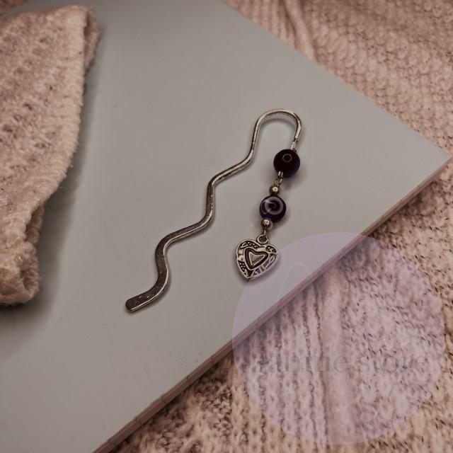 Wavy silver bookmark